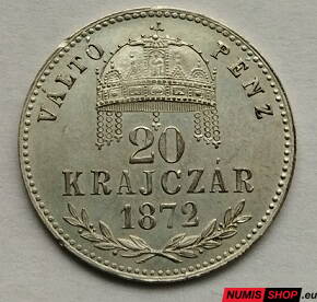 RU - František Jozef I. - 20 grajciar 1872 KB