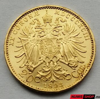 RU - František Jozef I. - 20 corona 1893 bz
