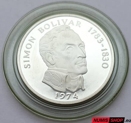 Panama - 20 balboas 1974 - Simon Bolivar - PROOF (129,6 g, Ag925)