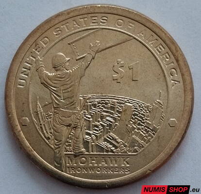 USA commemorative 1 dollar - 2015 - Mohawk Ironworkers - P