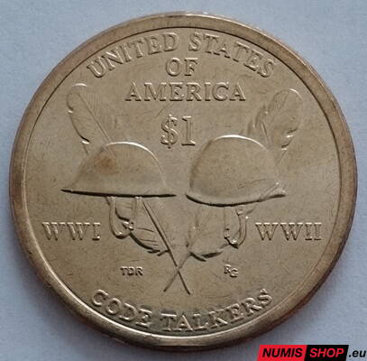 USA commemorative 1 dollar - 2016 - Indians Code Talker - P