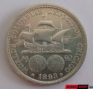 USA - 1893 - World´s Columbian Exposition Silver half dollar
