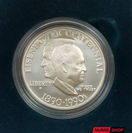 USA - Silver dollar - 1990 - Dwight D. Einsenhower - PROOF