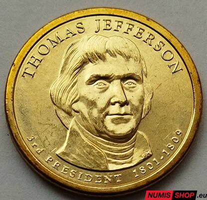 USA Presidential 1 dollar - 2007 - 3rd Thomas Jefferson - P