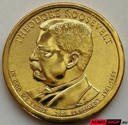 USA Presidential 1 dollar - 2013 - 26th Theodore Roosevelt - P