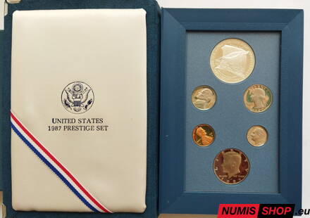 USA - PROOF PRESTIGE SET - 1987 + silver dollar