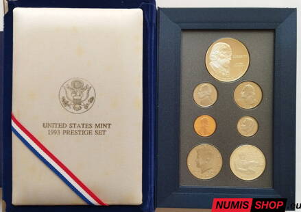 USA - PROOF PRESTIGE SET - 1993 + silver dollar
