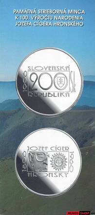 200 Sk Slovensko 1996 - Hronský - leták