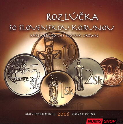 Sada mincí SR 2008 - Rozlúčka s korunovou menou - PROOF