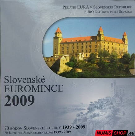 Sada mincí SR 2009 + strieborná 5 Ks 1939 Hlinka