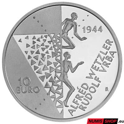 10 eur Slovensko 2024 - Podanie Správy o Auschwitz a Birkenau - Wetzler - Vrba - PROOF