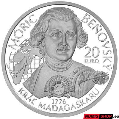 20 eur Slovensko 2026 - Vyhlásenie Mórica Beňovského za kráľa Madagaskaru - BK