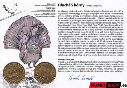 5 eur Slovensko 2024 - Hlucháň hôrny - autorská karta