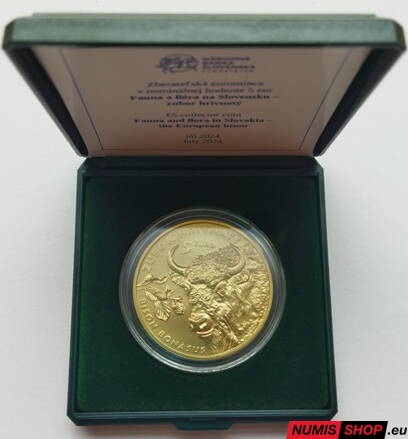 5 eur Slovensko 2023 - Zubor hrivnatý -  etua a certifikát