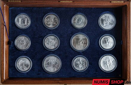 Strieborné mince SR 1993 - 2008 - PROOF - 54 kusov komplet