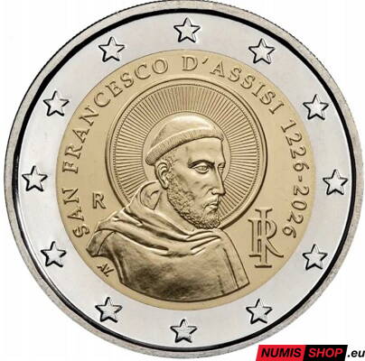 Taliansko 2 euro 2026 - Svätý František z Assisi - UNC