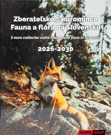 Album na slovenské zberateľské 5-euro mince Fauna a flóra 2 (2026-2030)