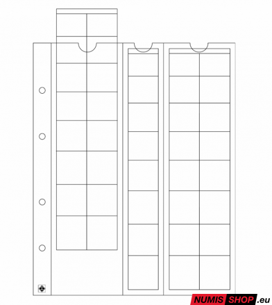 Listy OPTIMA na sady euromincí - priehľadné