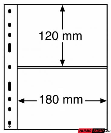 Listy OPTIMA - 2 priehradky - priehľadné