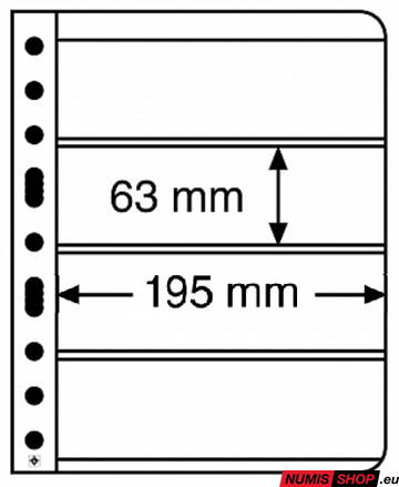 Listy VARIO - 4 priehradky - priehľadné