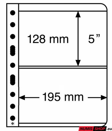 Listy VARIO - 2 priehradky - priehľadné