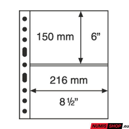 Listy GRANDE - 2 priehradky - priehľadné