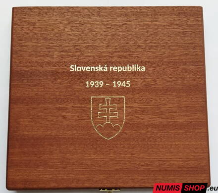 Kazeta na mince Slovenská republika 1939 - 1945 - mahagón
